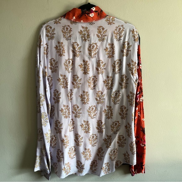 ACNE STUDIOS FLUID MIXED PRINT BLOUSE - Picture 3 of 4